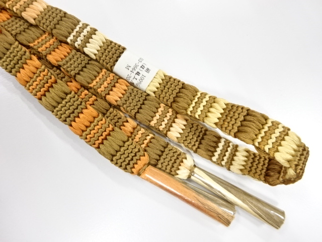  未使用品　正絹　手組帯締め